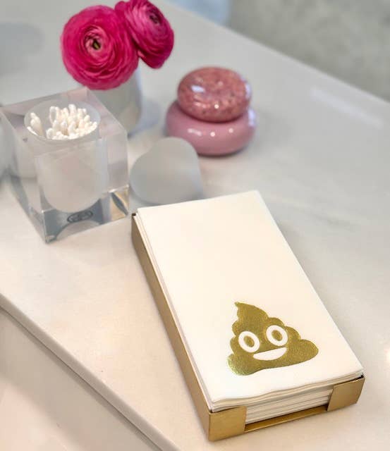 Brass Plated Tray with Guest Towels