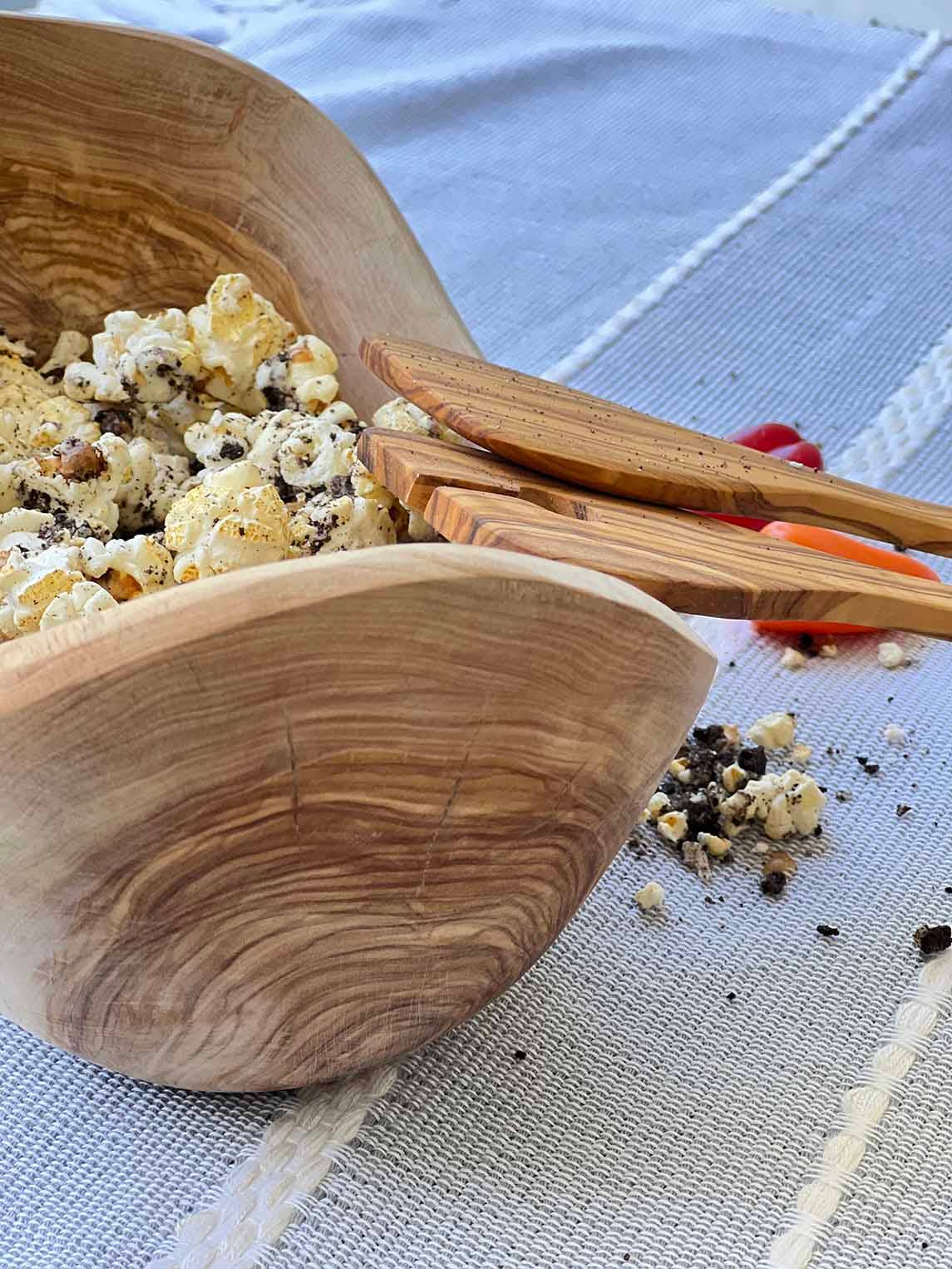 Olive Wood Rustic Salad Bowl