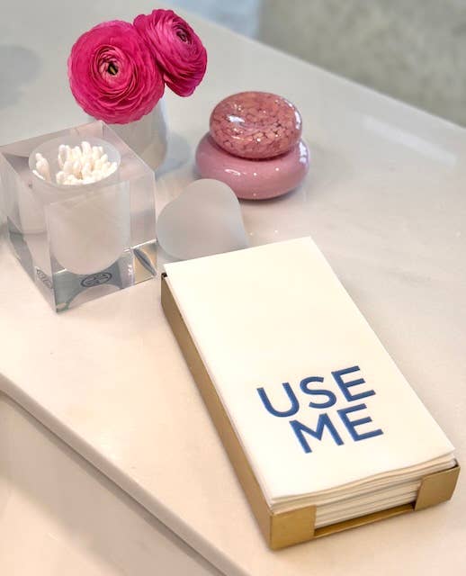 Brass Plated Tray with Guest Towels