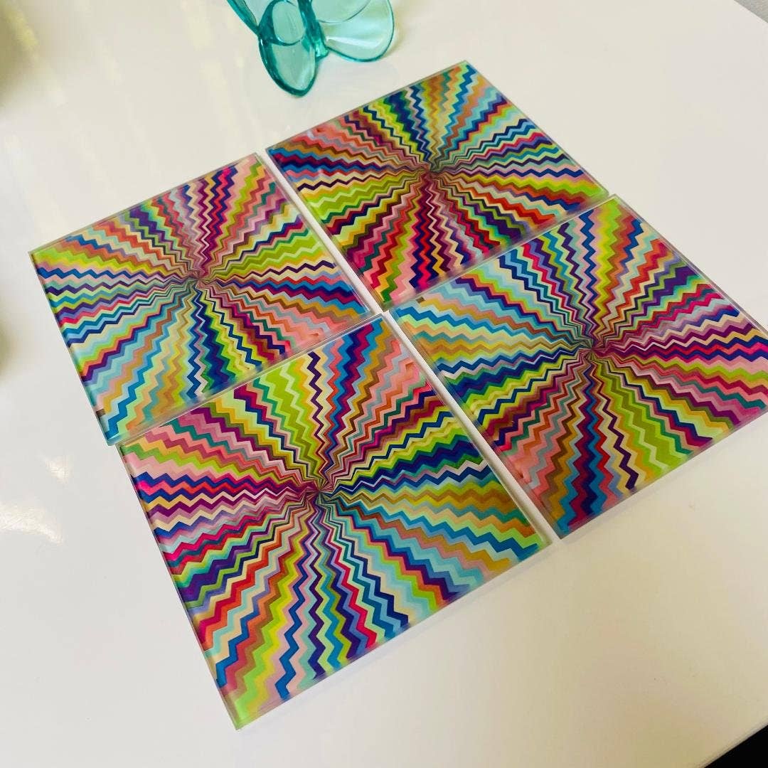 Modern Abstract Prints Coaster Set