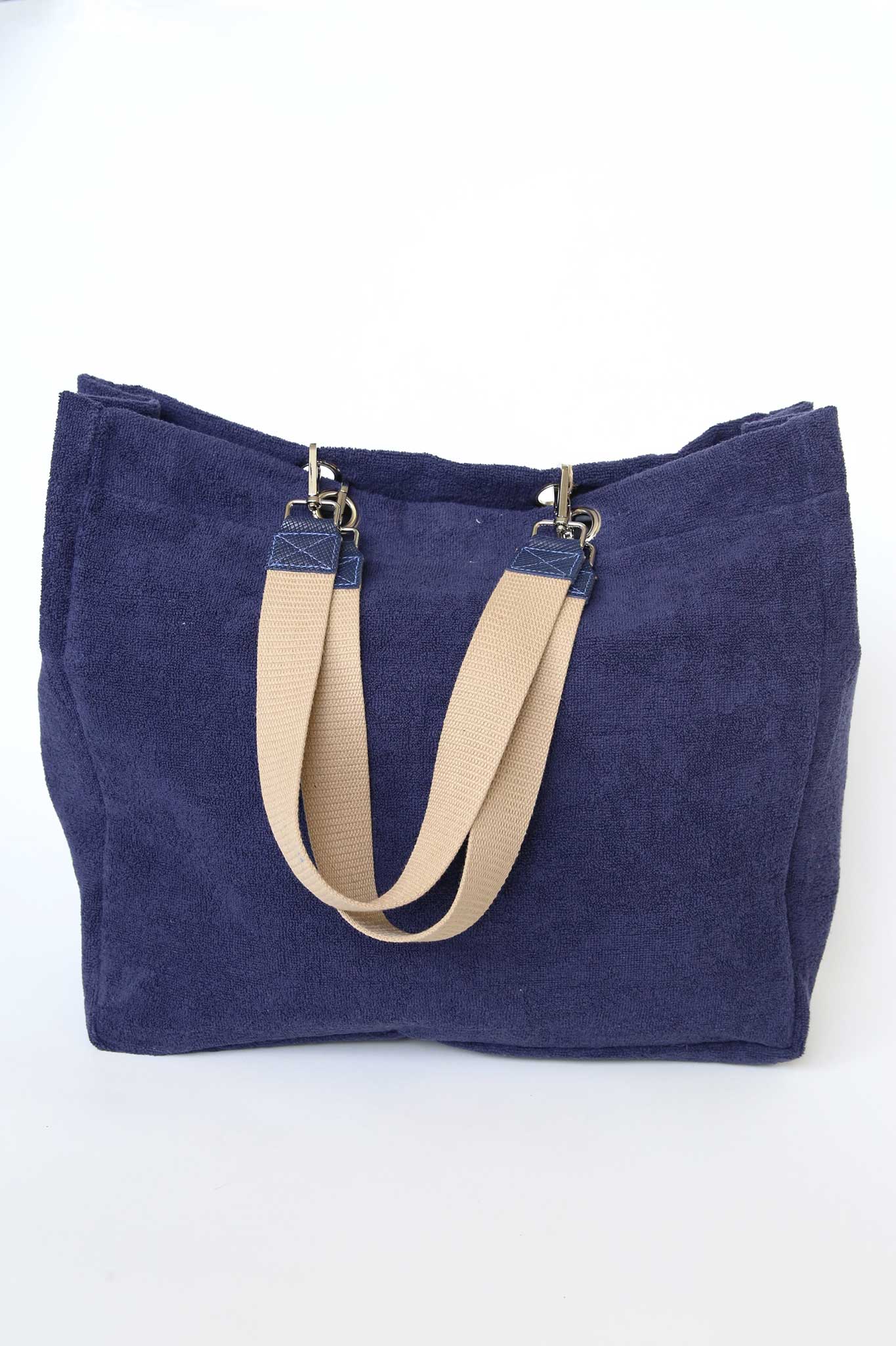 Solid Terry Plastic Lined Tote