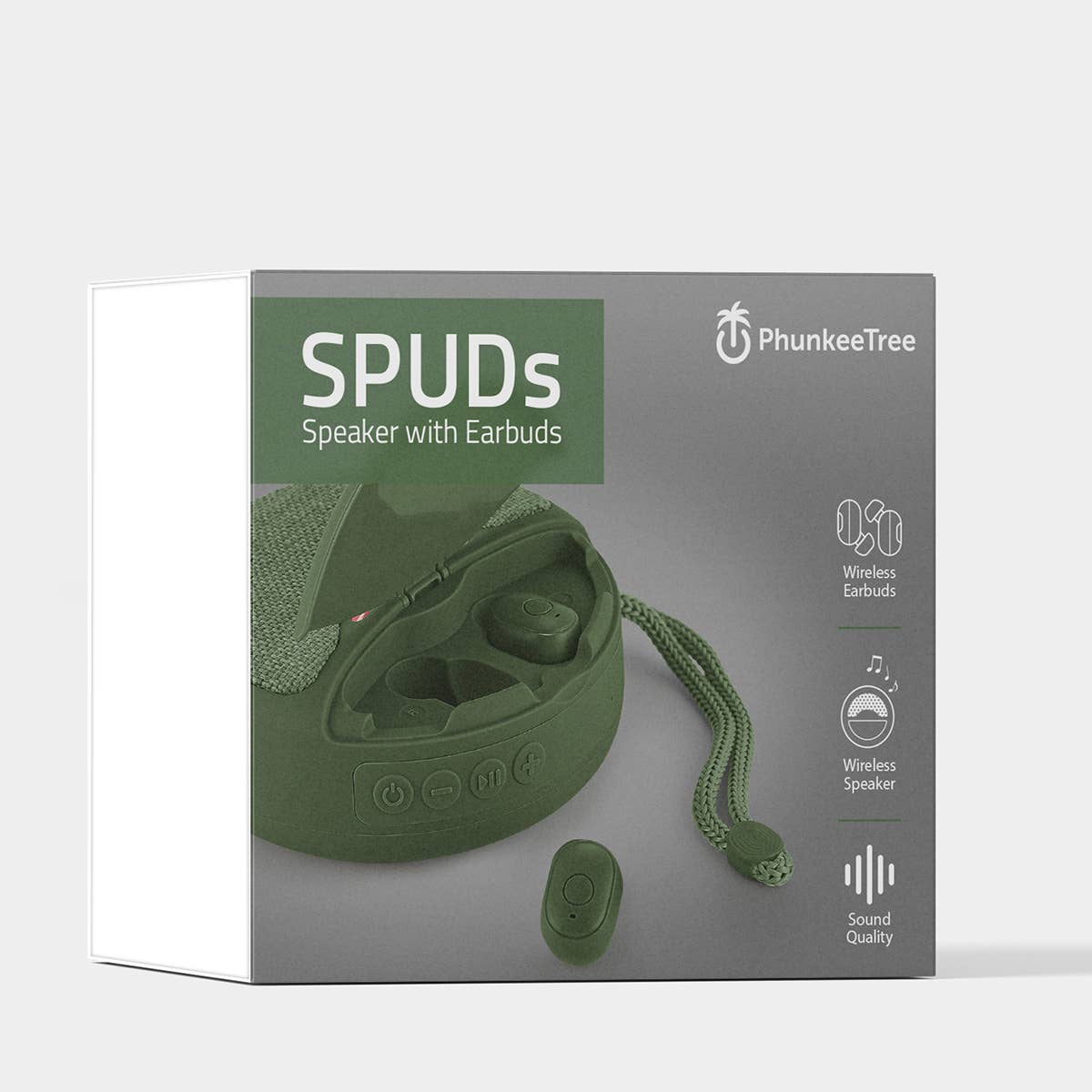 Green - 2-1 Spuds With Wireless Speaker & Earbuds
