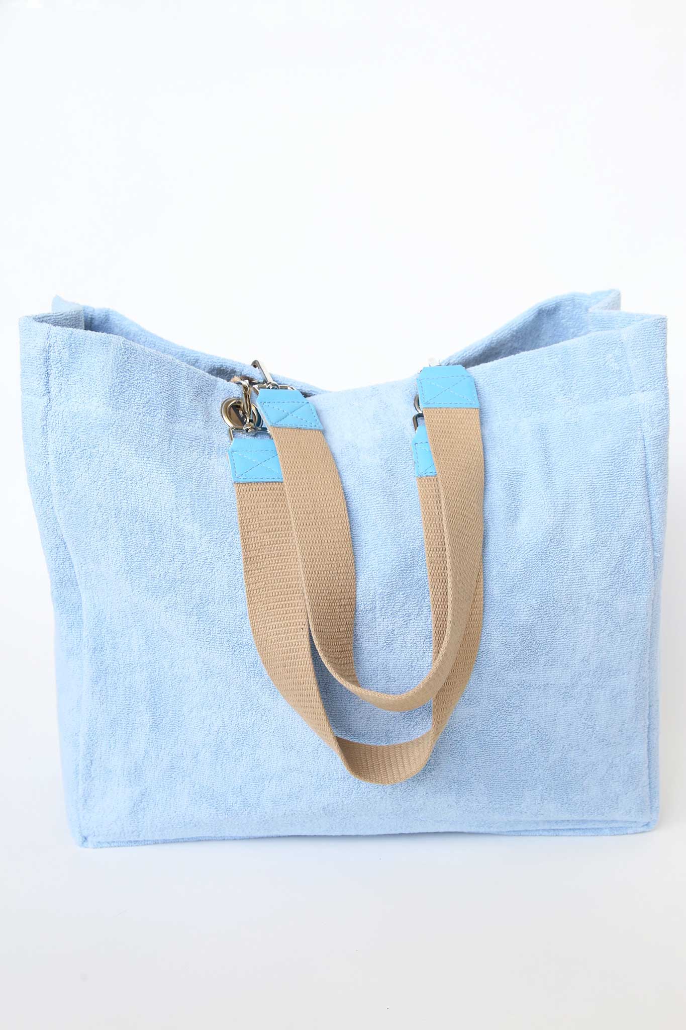 Solid Terry Plastic Lined Tote