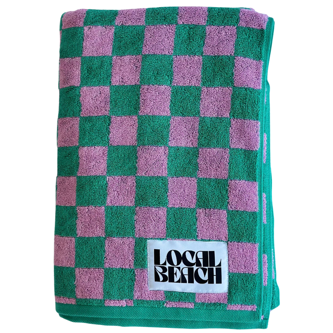 Checker Beach & Bath Towel