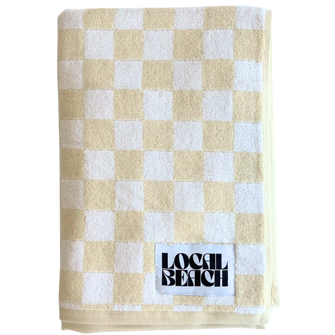 Checker Beach & Bath Towel