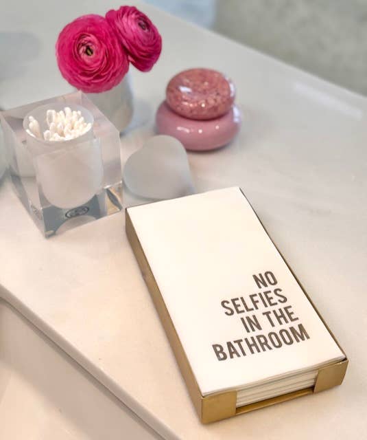 Brass Plated Tray with Guest Towels