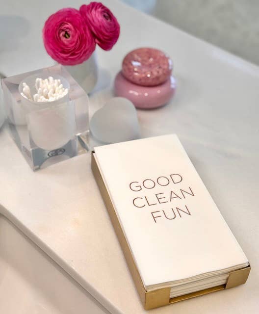 Brass Plated Tray with Guest Towels