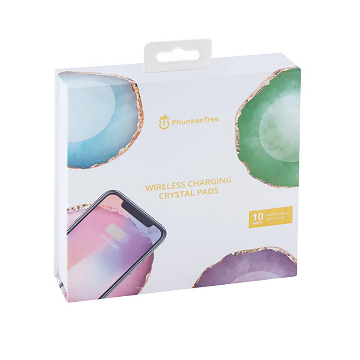 White - Wireless Charging Crystal Pad (Fast Charge 15W)