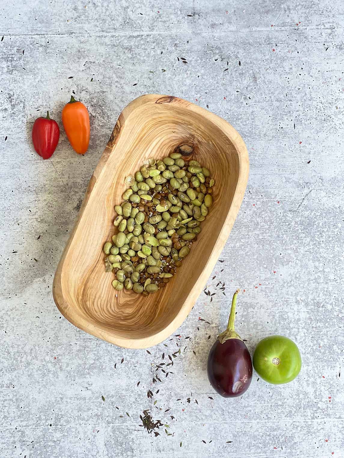Olive Wood Rustic Salad Bowl