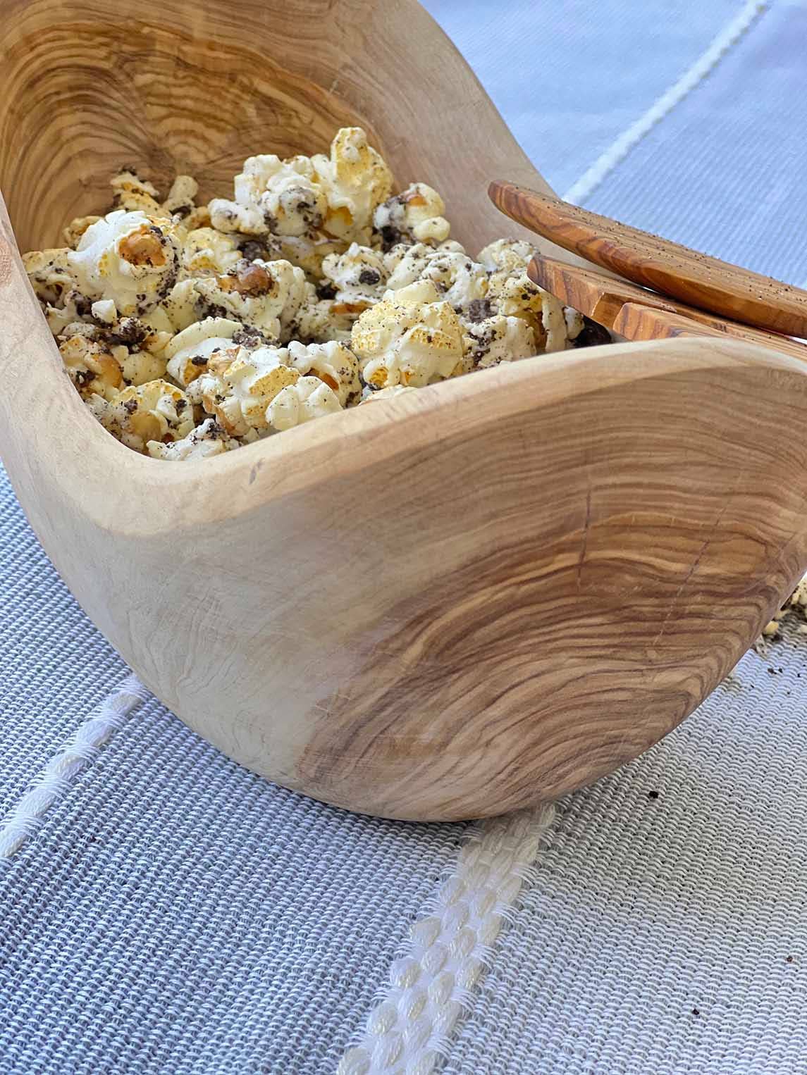 Olive Wood Rustic Salad Bowl