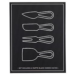 Matte Black Cheese Knives Book Box