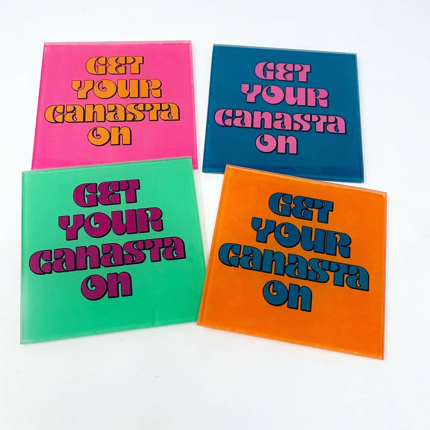 Canasta Colorful Coaster Set