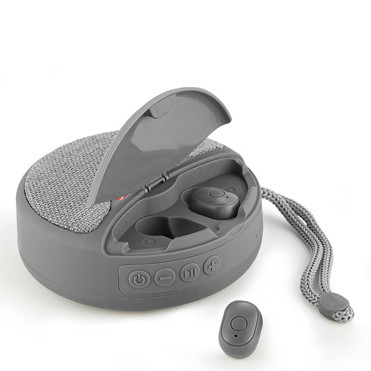 Grey - 2-1 Spuds With Wireless Speaker & Earbuds