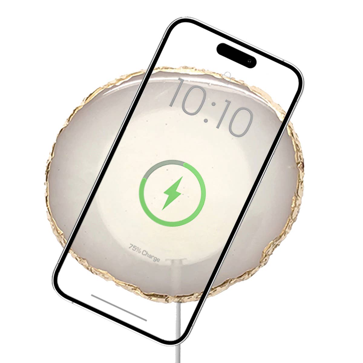 White - Wireless Charging Crystal Pad (Fast Charge 15W)