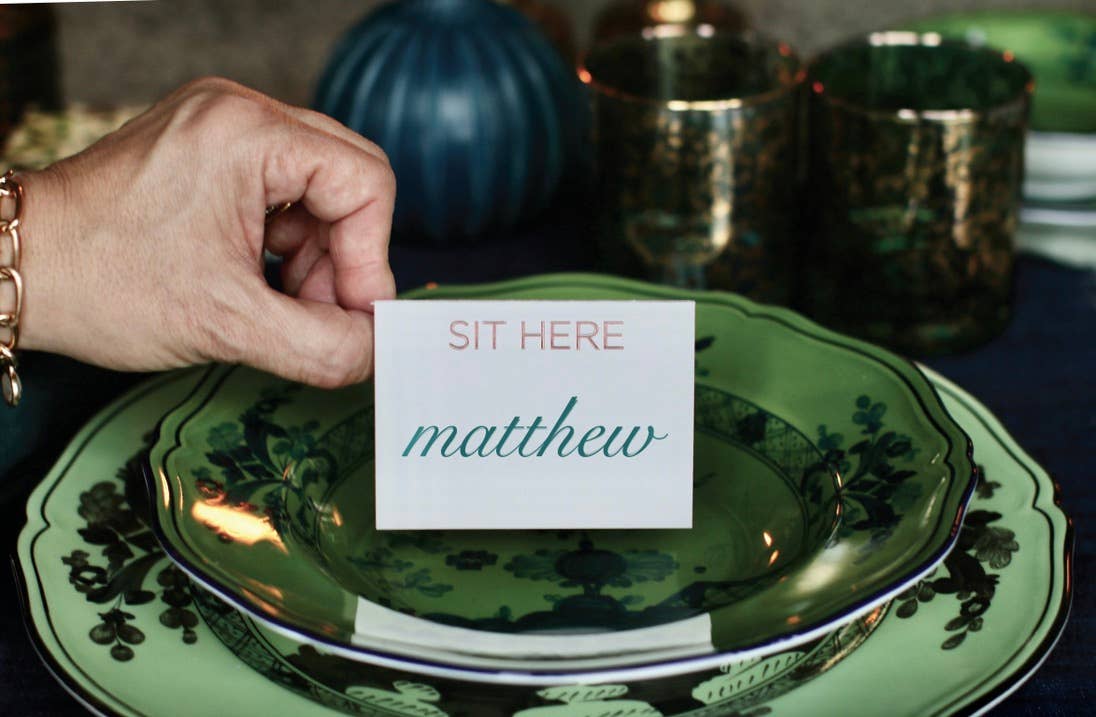 Place Card Set:  Metallic SIT HERE