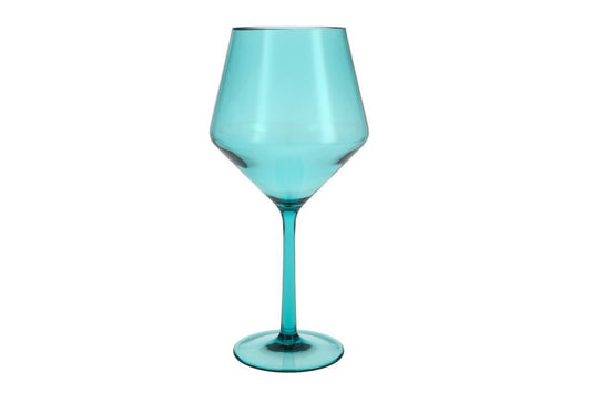 Outdoor Wine Glass- Aqua