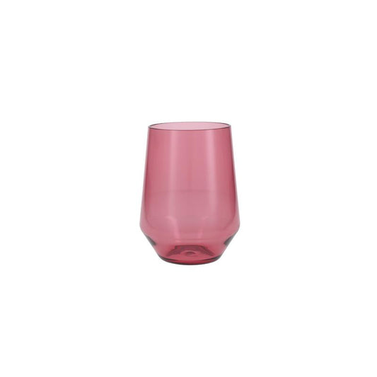 Outdoor Stemless Wine Glass- Rose