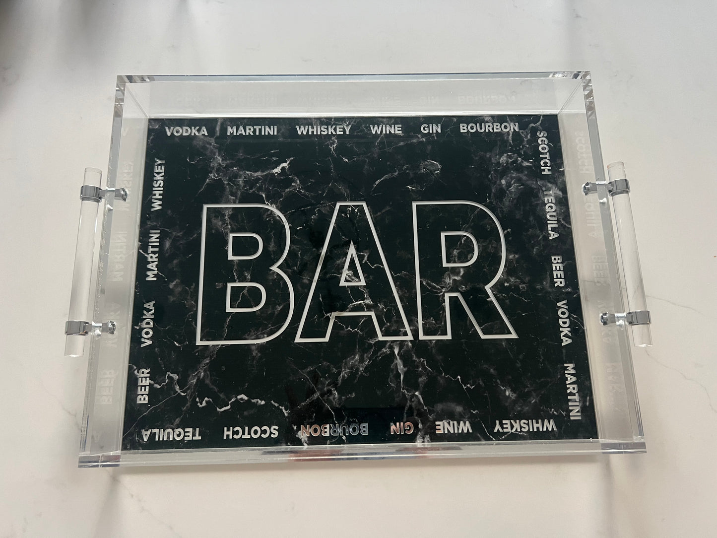 Acrylic Tray - 14 X 18 with handles