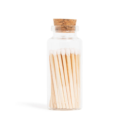 White Matches in Medium Corked Vial