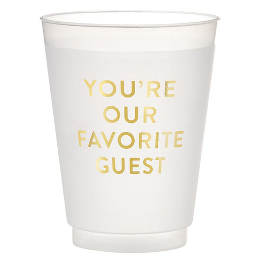 Gold Foil Frost Cup - Favorite Guest