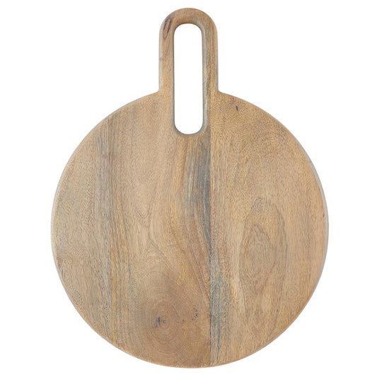 Medium Round Board With Cut Out Handle - Grey Finish