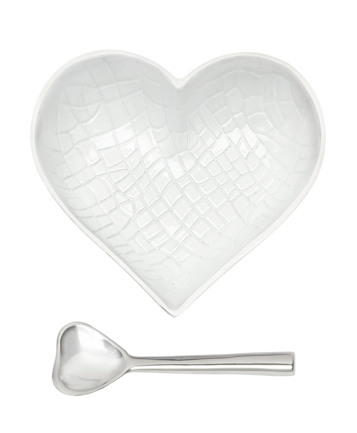 Happy Croco White Heart with Heart Spoon