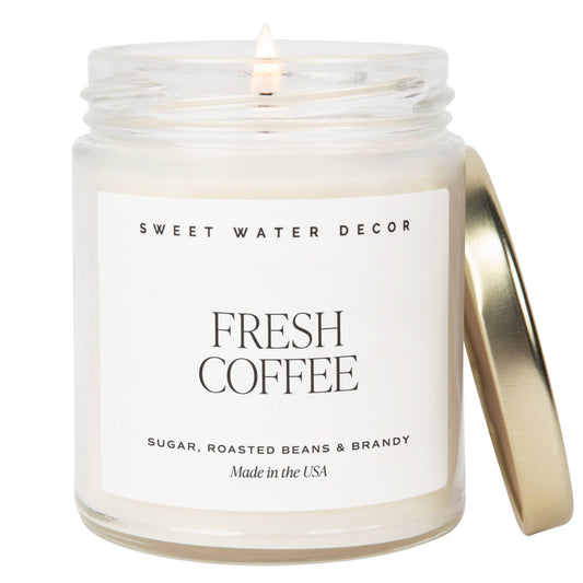 Fresh Coffee 9 oz Soy Candle - Home Decor & Gifts