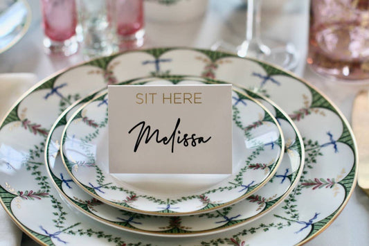 Place Card Set:  Metallic SIT HERE